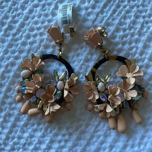 J.Crew Floral Tortoise Earrings- New with tags! Never worn!